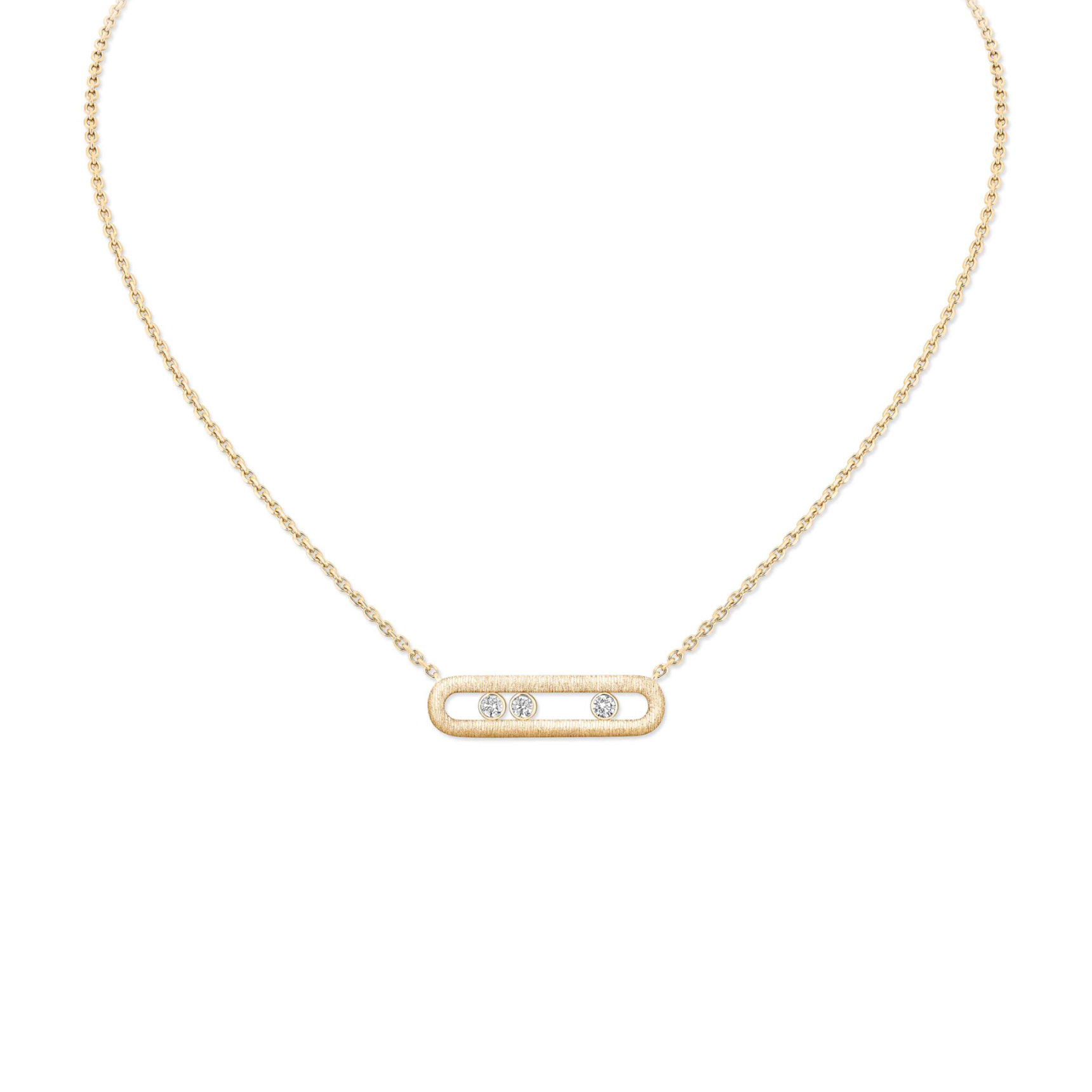 MESSIKA MOVE CLASSIQUE CISELÉ NECKLACE YELLOW GOLD DIAMOND NECKLACE 14667-YG